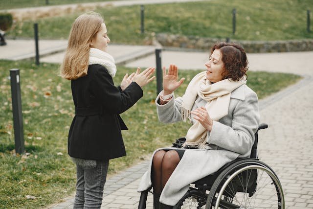 Occupational therapy is most effective when the person using a prosthesis is supported not only by professionals, but also by the people around them.