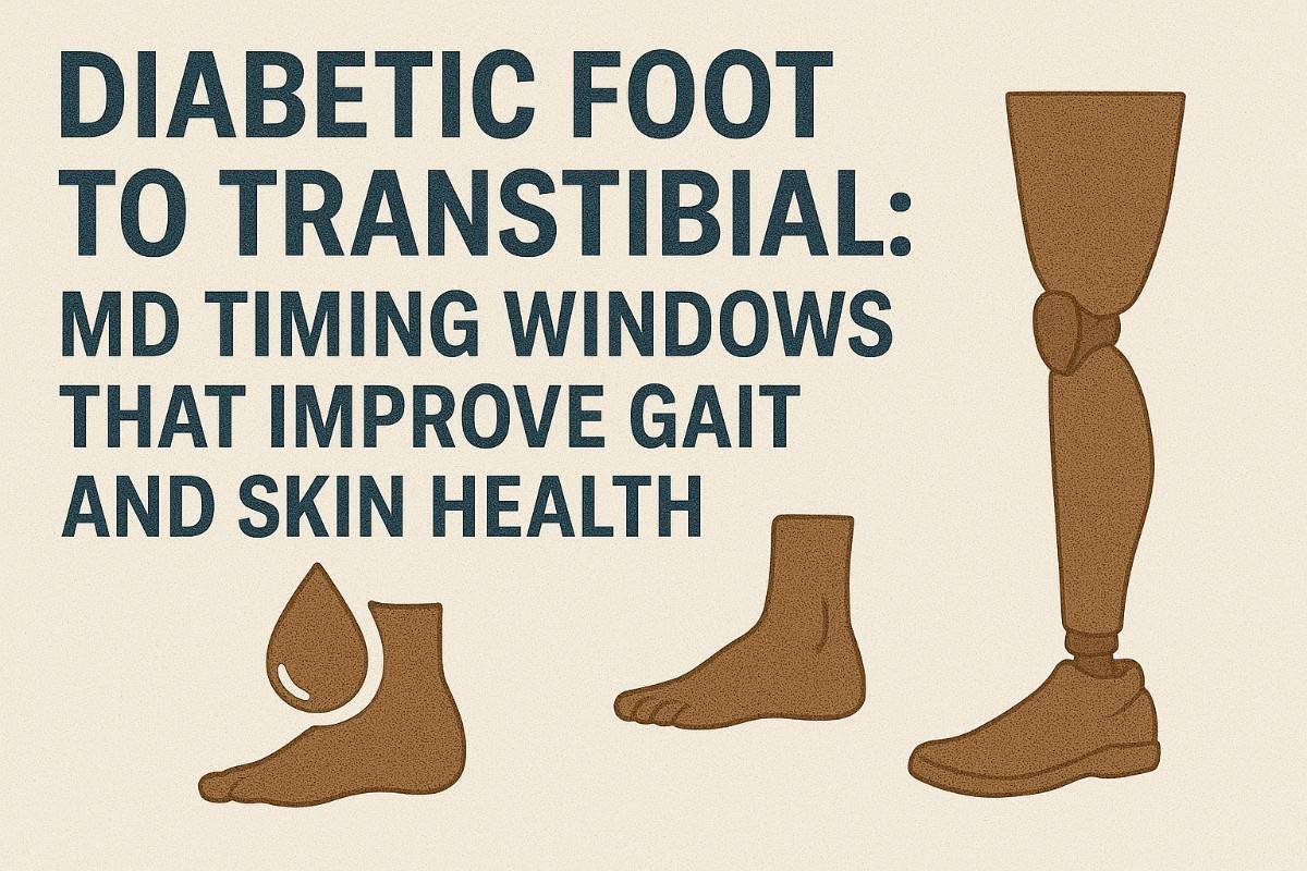 Diabetic Foot to Transtibial: MD Timing Windows That Improve Gait and Skin Health