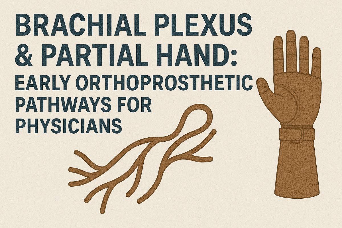 Brachial Plexus & Partial Hand: Early Orthoprosthetic Pathways for Physicians