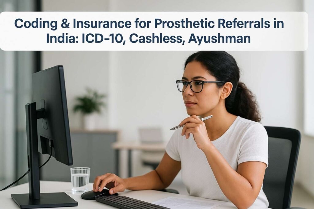 Coding & Insurance for Prosthetic Referrals in India: ICD-10, Cashless, Ayushman