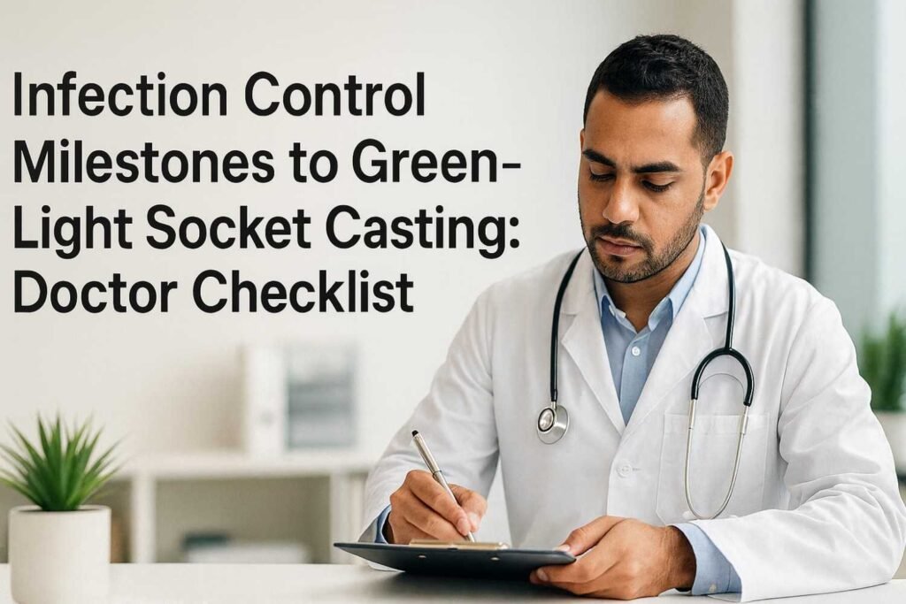 Infection Control Milestones to Green-Light Socket Casting: Doctor Checklist