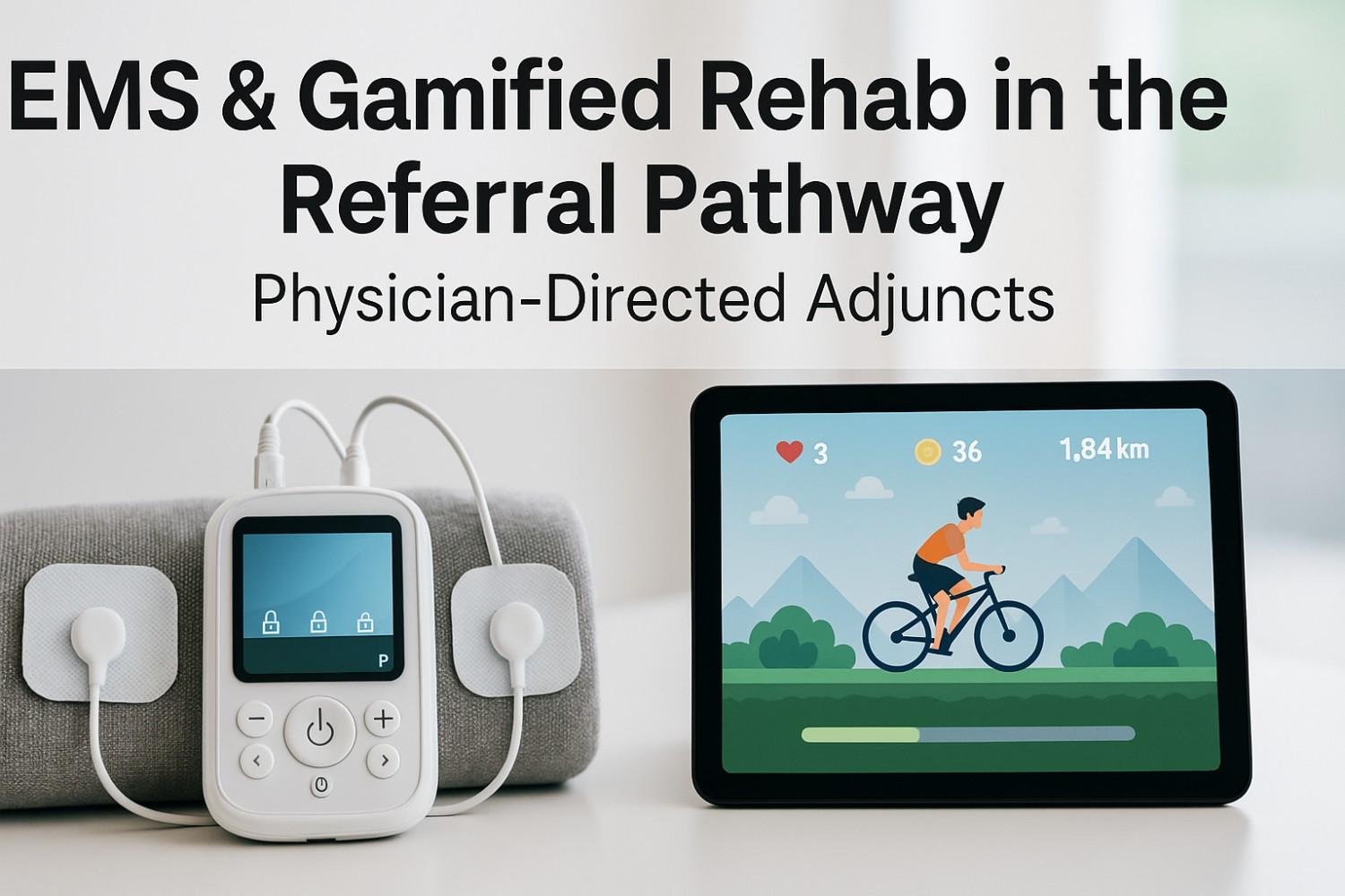 EMS & Gamified Rehab in the Referral Pathway: Physician-Directed Adjuncts
