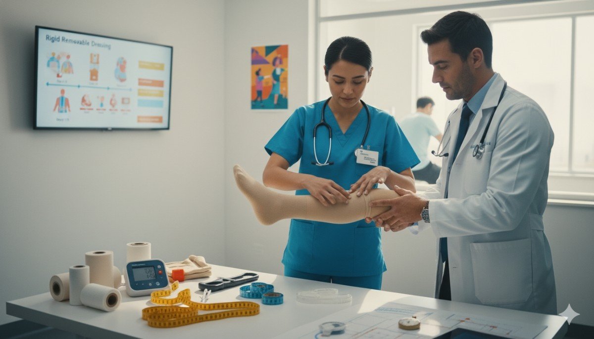 Residual limb shaping is the process of guiding