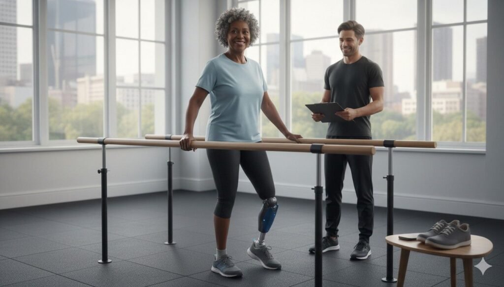 A user may be strong enough to climb stairs