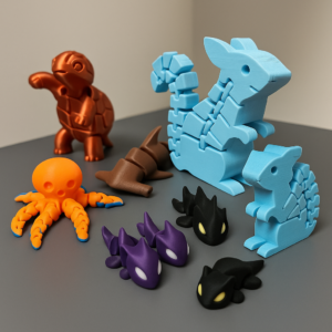 Articulated Toy Set 3D Printed