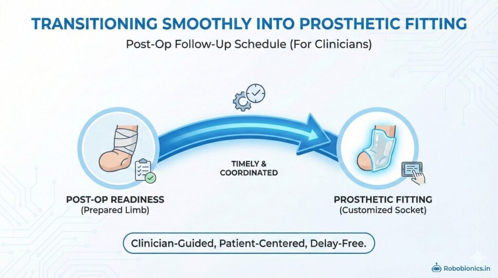 The shift from clinical follow-up to prosthetic fitting