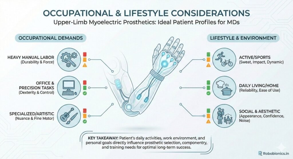 Jobs requiring fine motor control or frequent