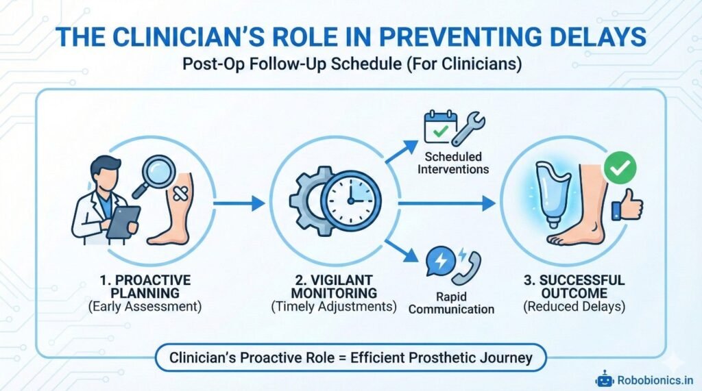 The prevention of delay starts before discharge. 