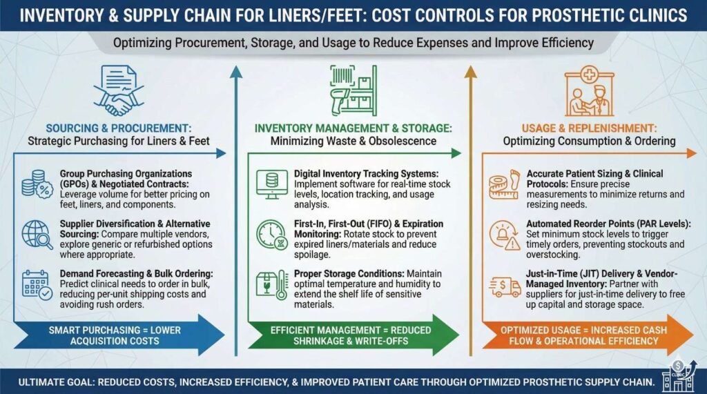 Inventory & Supply Chain for Liners/Feet: Cost Controls for Prosthetic Clinics