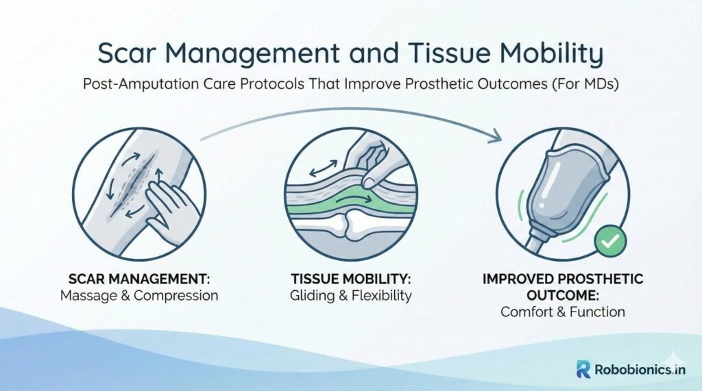 Scars that are tight or sensitive interfere with socket comfort.
