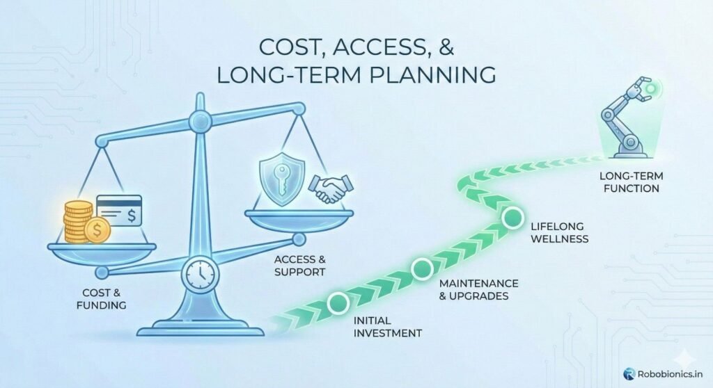 Prosthetics involve not just initial cost but maintenance