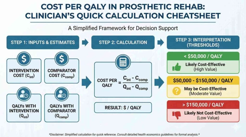 Cost per QALY in Prosthetic Rehab: Clinician’s Quick Calculation Cheatsheet