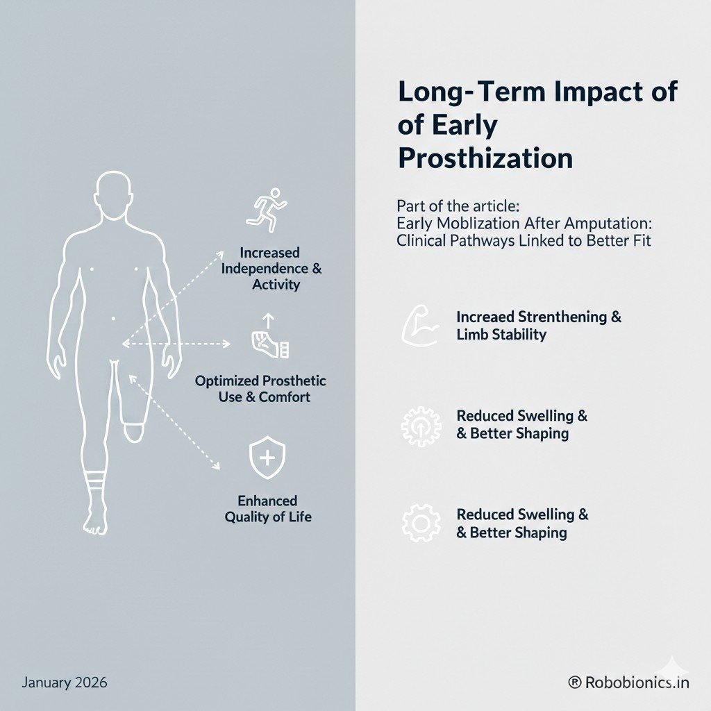 Patients who mobilize early are ready for prosthetics sooner