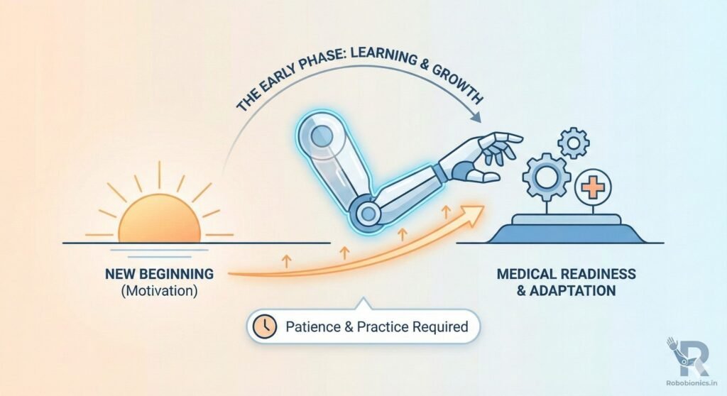 Many patients feel excitement in the first few days