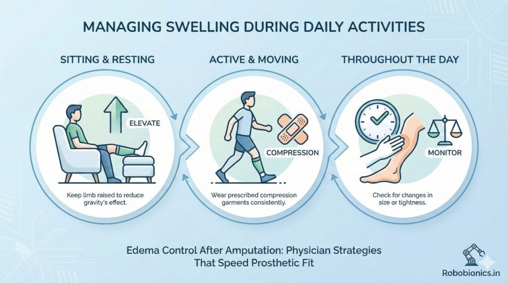 Daily positions affect swelling more than people realize