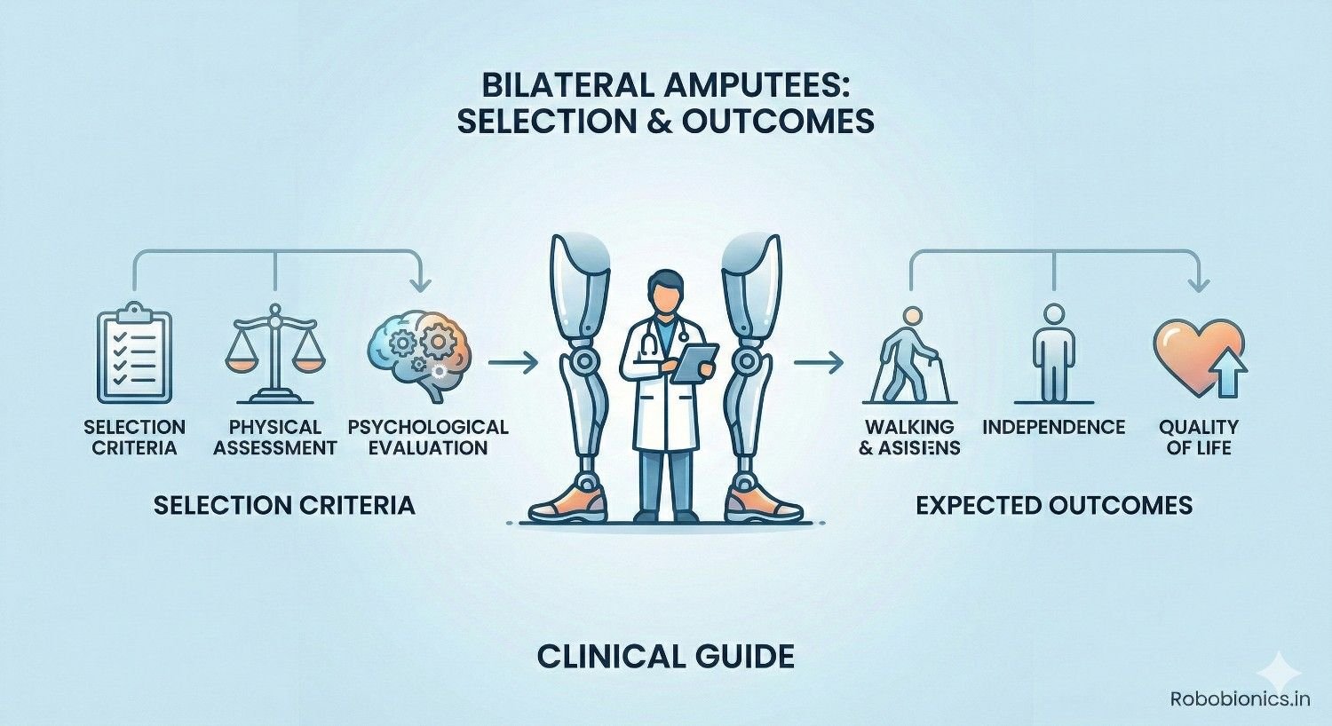 Bilateral Amputees: Selection Criteria and Expected Outcomes for Clinicians