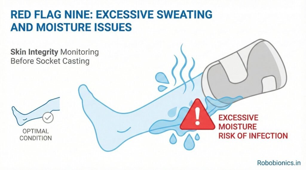 Skin that stays damp for long periods