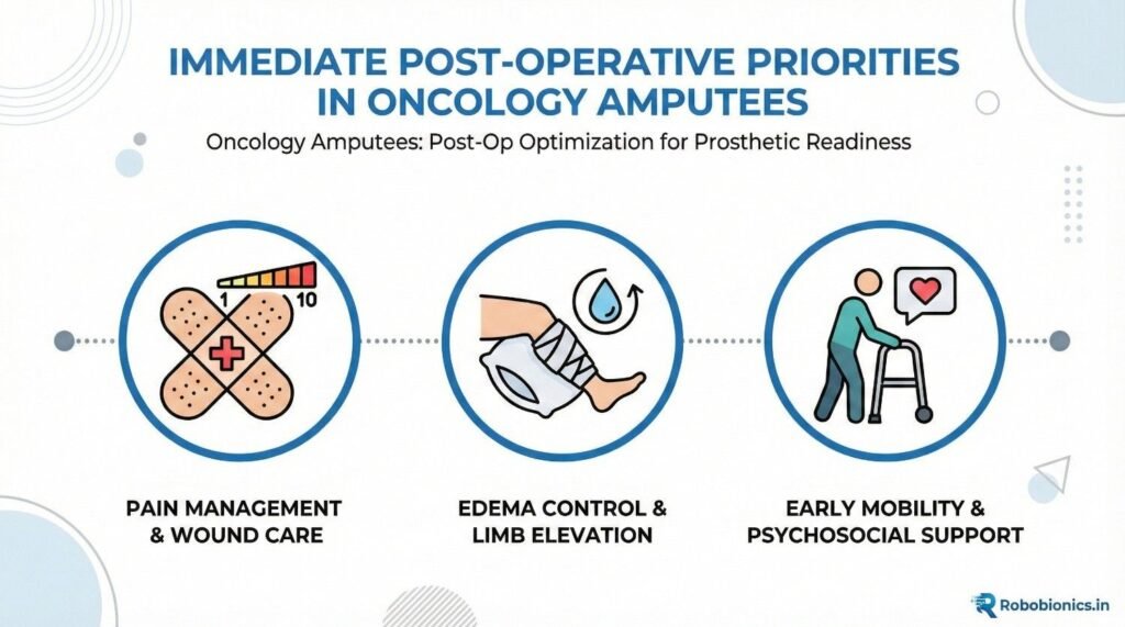 The first priority after surgery is medical stability