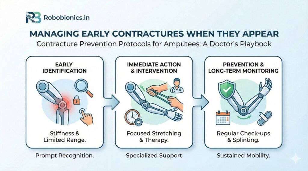 Despite best efforts, early contractures may still appear